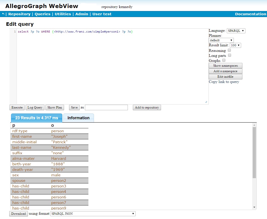 Simple SPARQL query