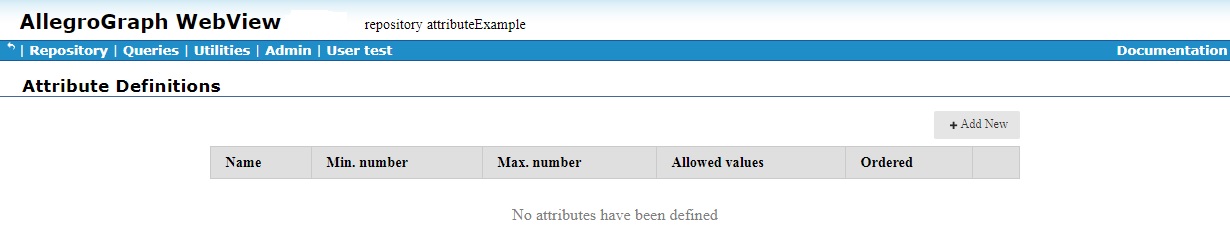 Attribute dialog