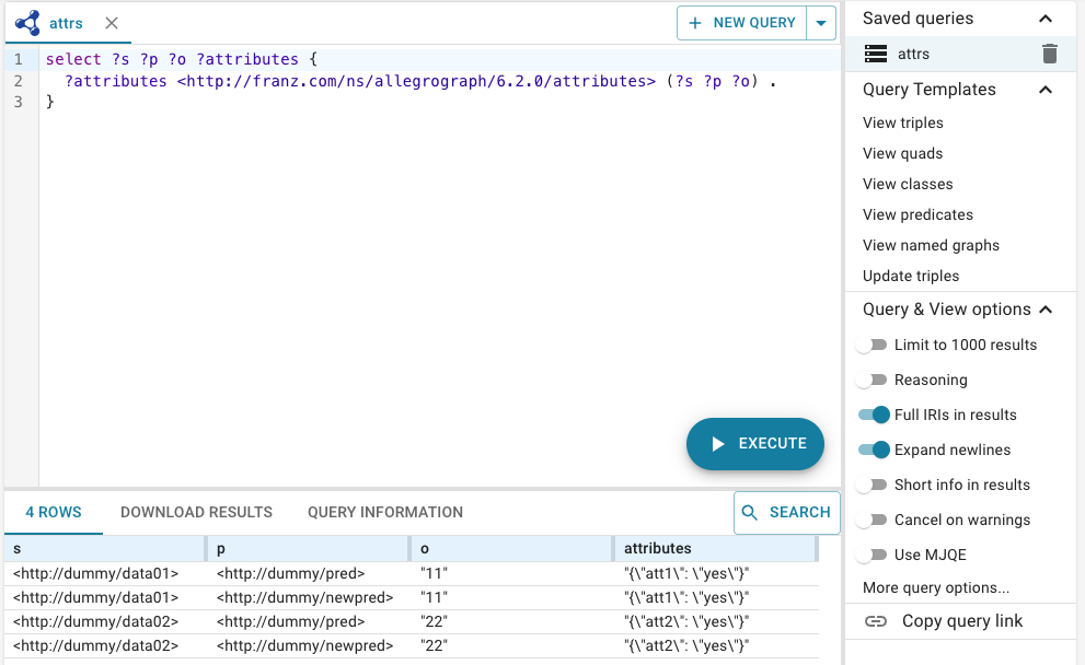 The Query page
